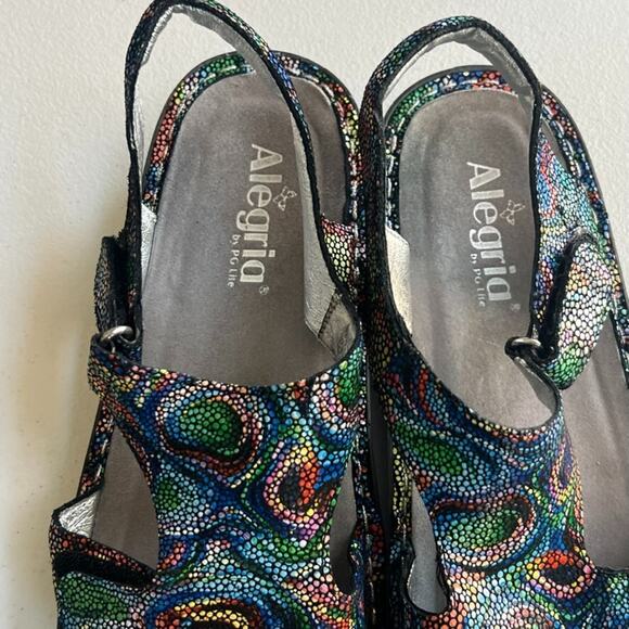 ALEGRIA Sandals Womens Size 11.5-12 42 Viki Rainbow Cyclone Sparkle Comfort - Picture 5 of 12